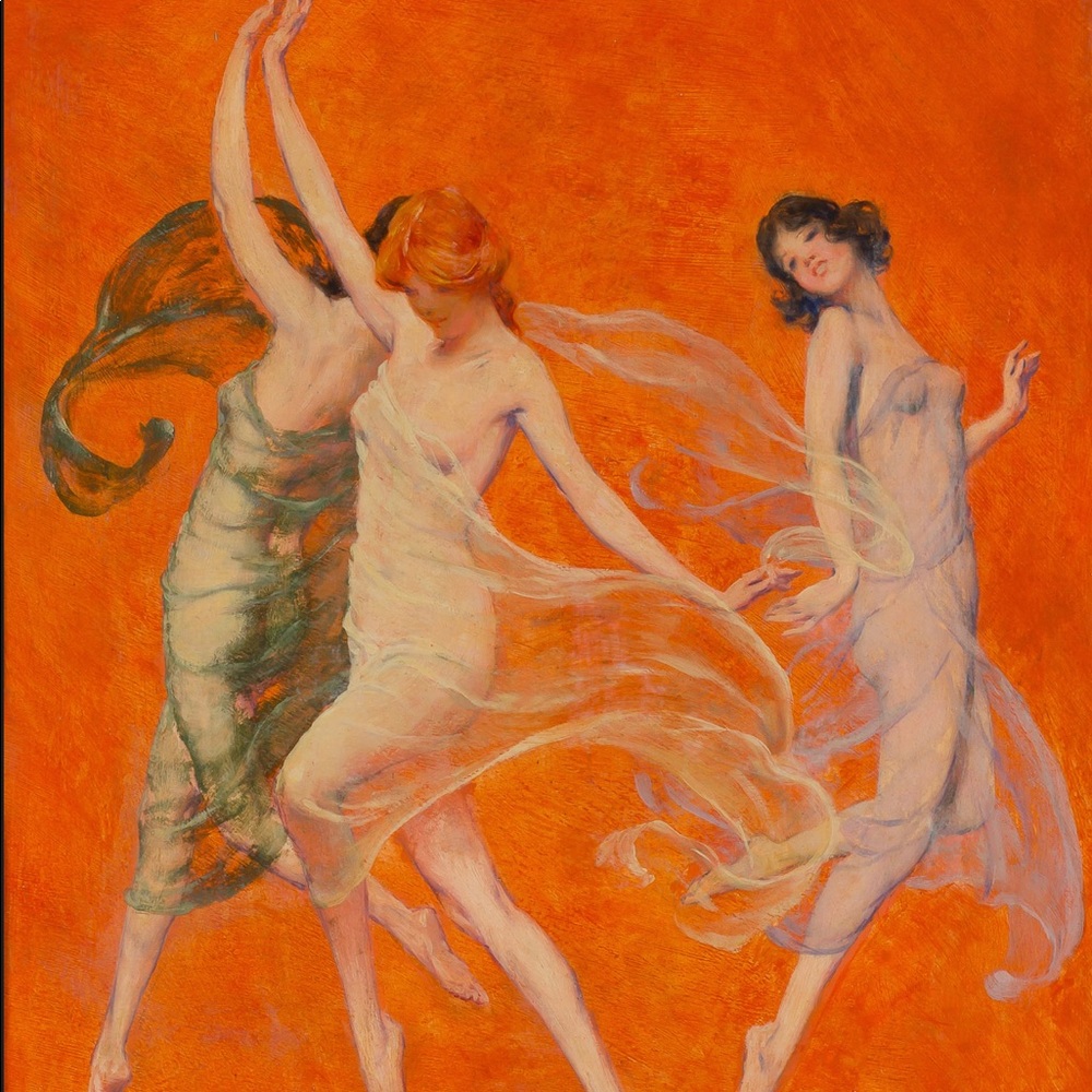 COPY - Three Beautiful Art Deco Fairies Dancing 1920's